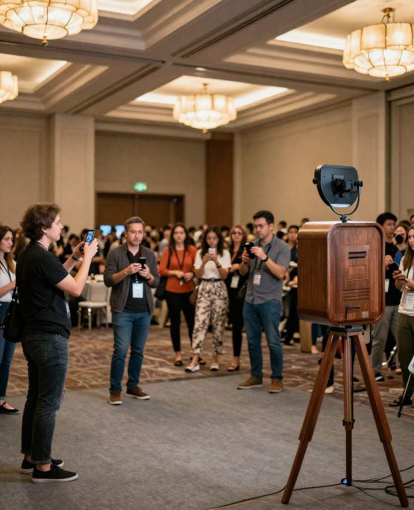 Cách thu hút khách mời tham gia chụp ảnh tại photobooth trong sự kiện đông người