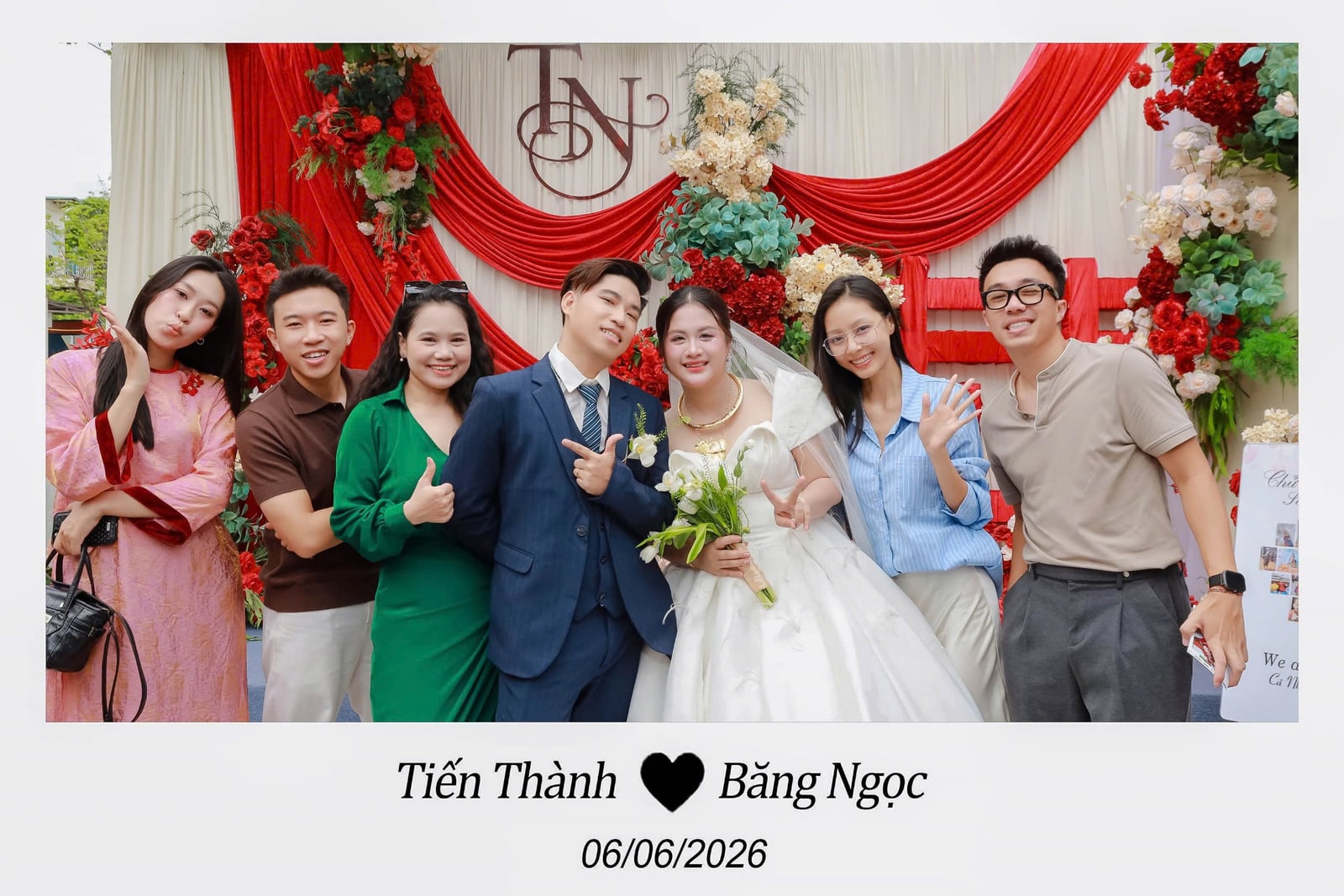Photobooth tiệc cưới Tiến Thành - Băng Ngọc