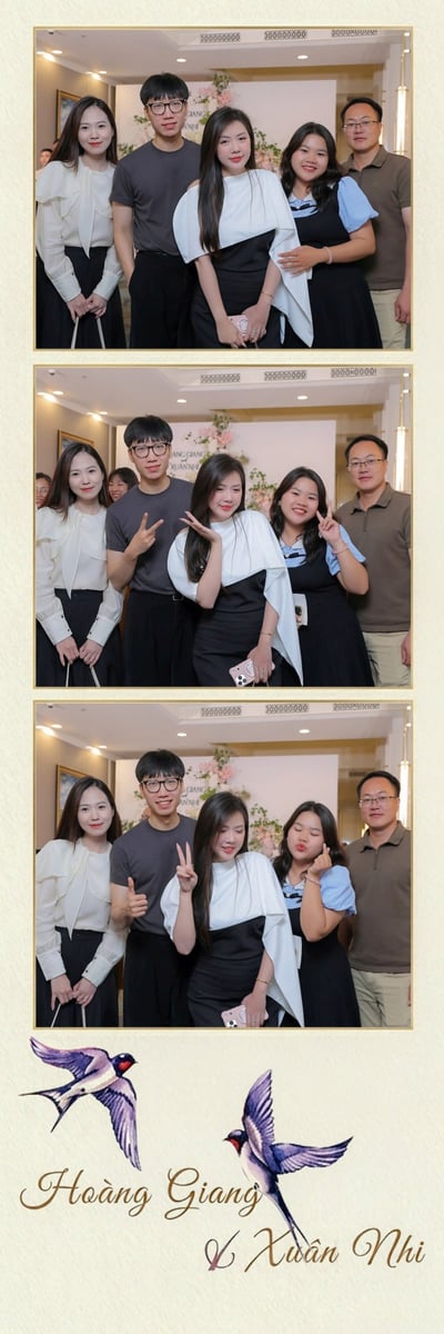 Tiệc cưới chụp photobooth cùng Hoàng Giang - Xuân Nhi